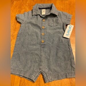 Carter's Chambray Button-Up Romper